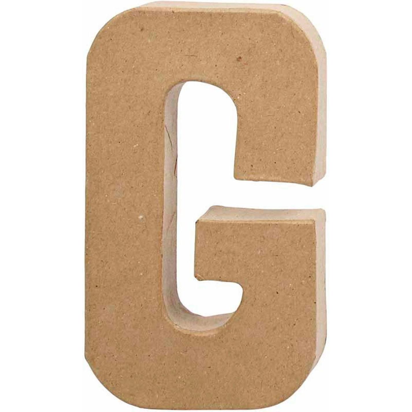 Creativ Company, Holzbuchstaben + Stoffbuchstaben, Papp-Buchstabe G 20.5 cm