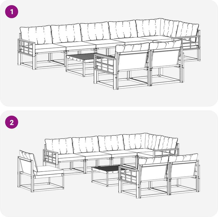 Produktbild vidaXL Outdoor-Sofa