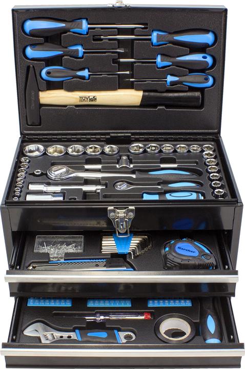 Produktbild Karcher Werkzeugkasten - 117-teiliges Werkzeugset aus Chrom Vanadium & Karbonstahl (117 Teile)