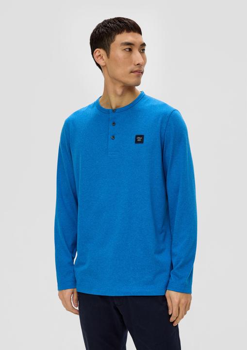 Produktbild s.Oliver T-Shirt Meliertes Longsleeve mit Henleyausschnitt (L)