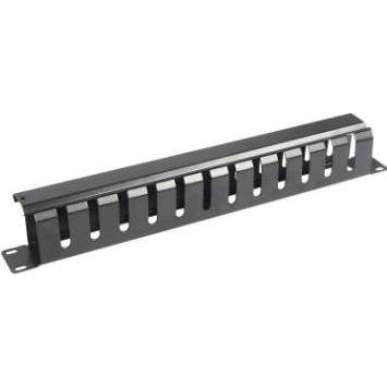 Wp Cable management panel with cover 1U, Serverschrank Zubehör, Schwarz