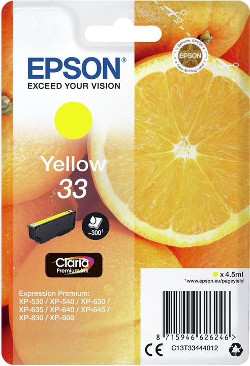Epson Sglpck Yellow 33 Prem.Ink (Y)