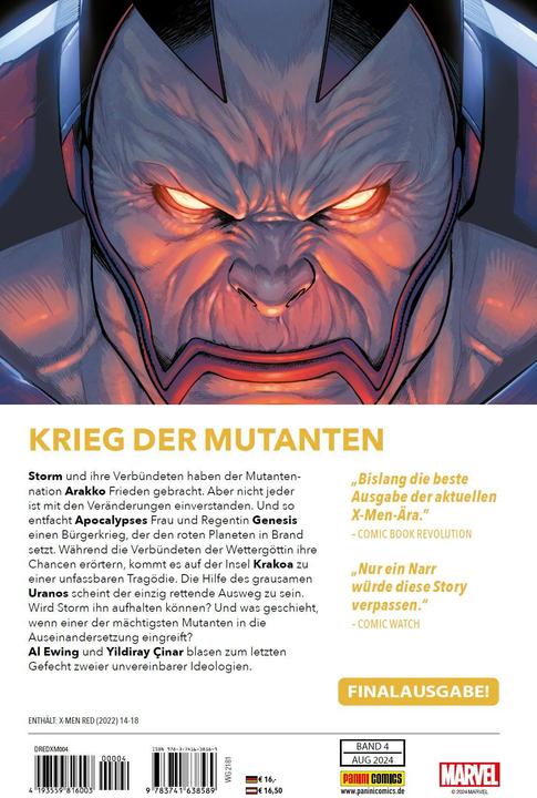 Image du produit Panini X-Men: Red (Allemand, Al Ewing, Yildiray Çinar, Alexander Rösch, 2024)