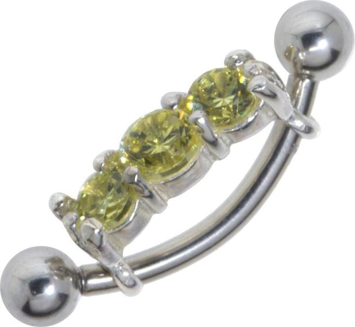 Immagine prodotto Bijouteria Piercing sopracciglio (Acciaio chirurgico 316L, Argento 925, Zirconia)