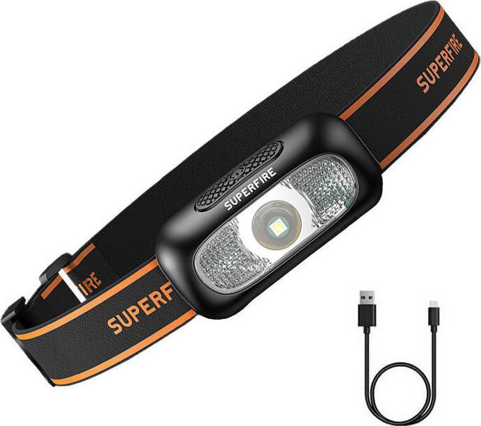 Image du produit Superfire HL05-D lampe de tête, 110lm, USB (110 lm)