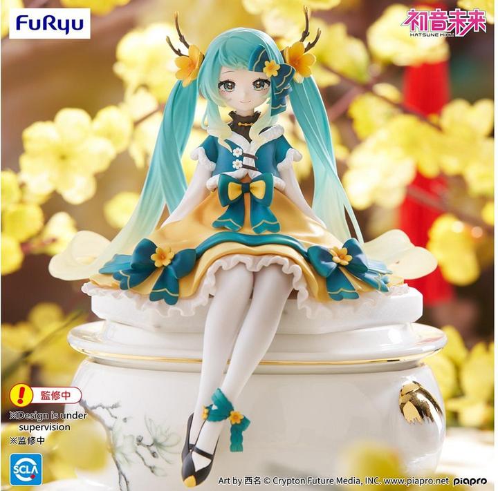 Actual product image Furyu Hatsune Miku Noodle Stopper PVC Statue Hatsune Miku 2025 Chinese New Year Ver. 14 cm