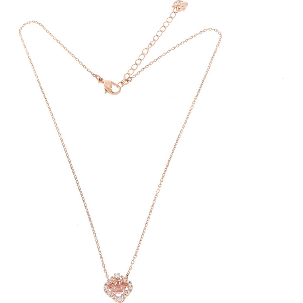 Swarovski, Schmuck Set, Schmuckset Sparkling Dance rosè 5604204, Gold, (Metall mit Roségold-Legierungsschicht)