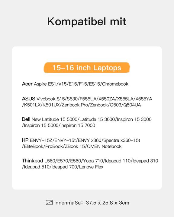 Actual product image Inateck LB03008-15 (15.60")