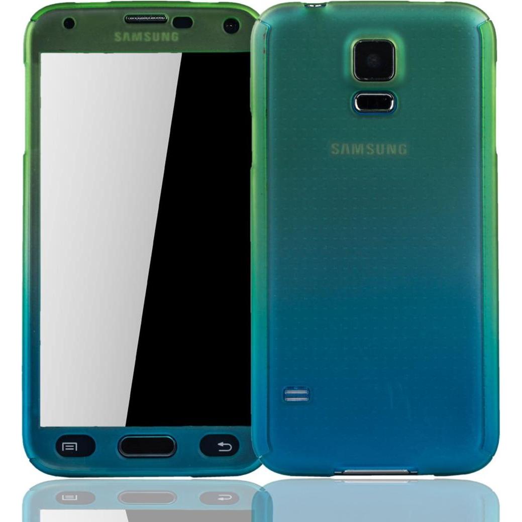 König Design Hülle Handy Schutz für Samsung Galaxy S5 / S5 Neo Case Cover Displayschutz Blau (Samsung Galaxy S5 Neo, Sam...