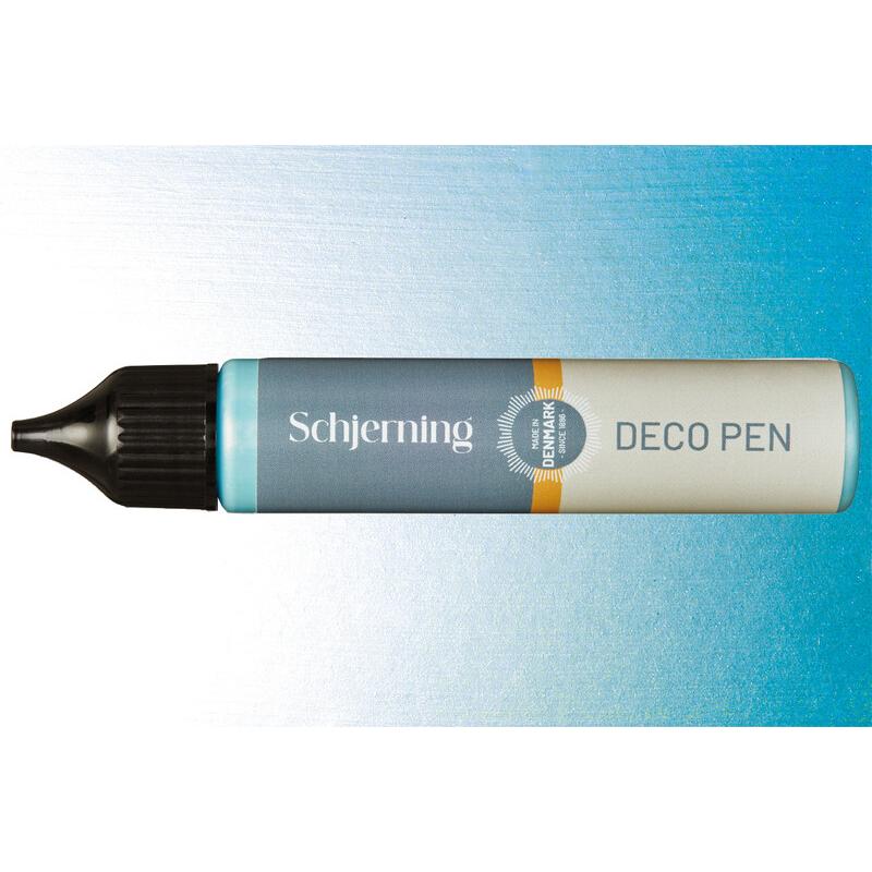 Thumbnail - Schjerning, Künstlerfarbe + Bastelfarbe, Pearl Pen türkis 28ml (Türkis, 28 ml)