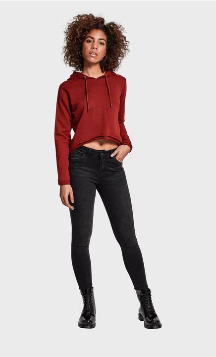 Immagine prodotto Urban Classics Felpa da donna con cappuccio in spugna ritagliata (L)