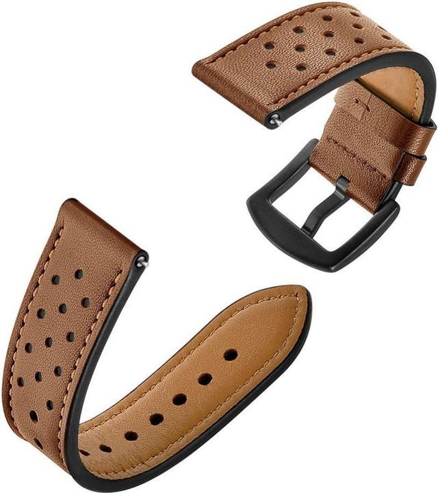 Immagine prodotto Tech Cinturino in pelle per smart watch Samsung Galaxy 4, marrone, 40/42/44/46m (40 mm, 42 mm, 44 mm, 46 mm, Vera pelle)