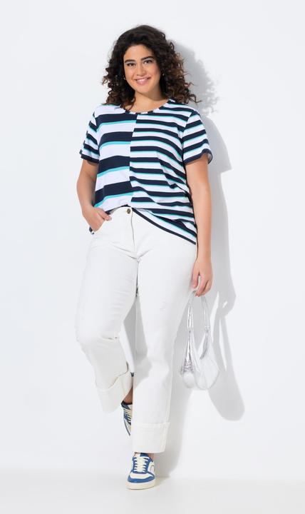 Produktbild Ulla Popken Jeans Mary, weites Bein, Saumumschlag, Komfortbund (46)