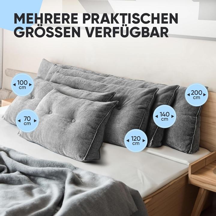 Actual product image Björn&Schiller Rückenkissen Lesekissen für Bett und Sofa (120 cm)