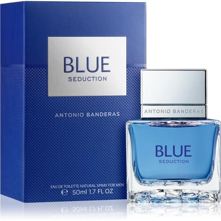 Actual product image Antonio Banderas Banderas Perfumes Blue Seduction Eau de Toilette for Men Long Lasting Fresh and Casual Fragrance Woo (Eau de toilette, 50 ml)