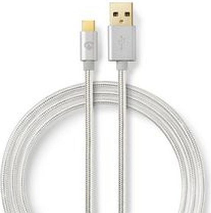 Image du produit Nedis Câble USB - USB 2.0 - A mâle - Type-C ™ - 480 Mbps - 10 W - plaqué or - 2 m - rond - Geflo (2 m, USB 2.0, 15 W)