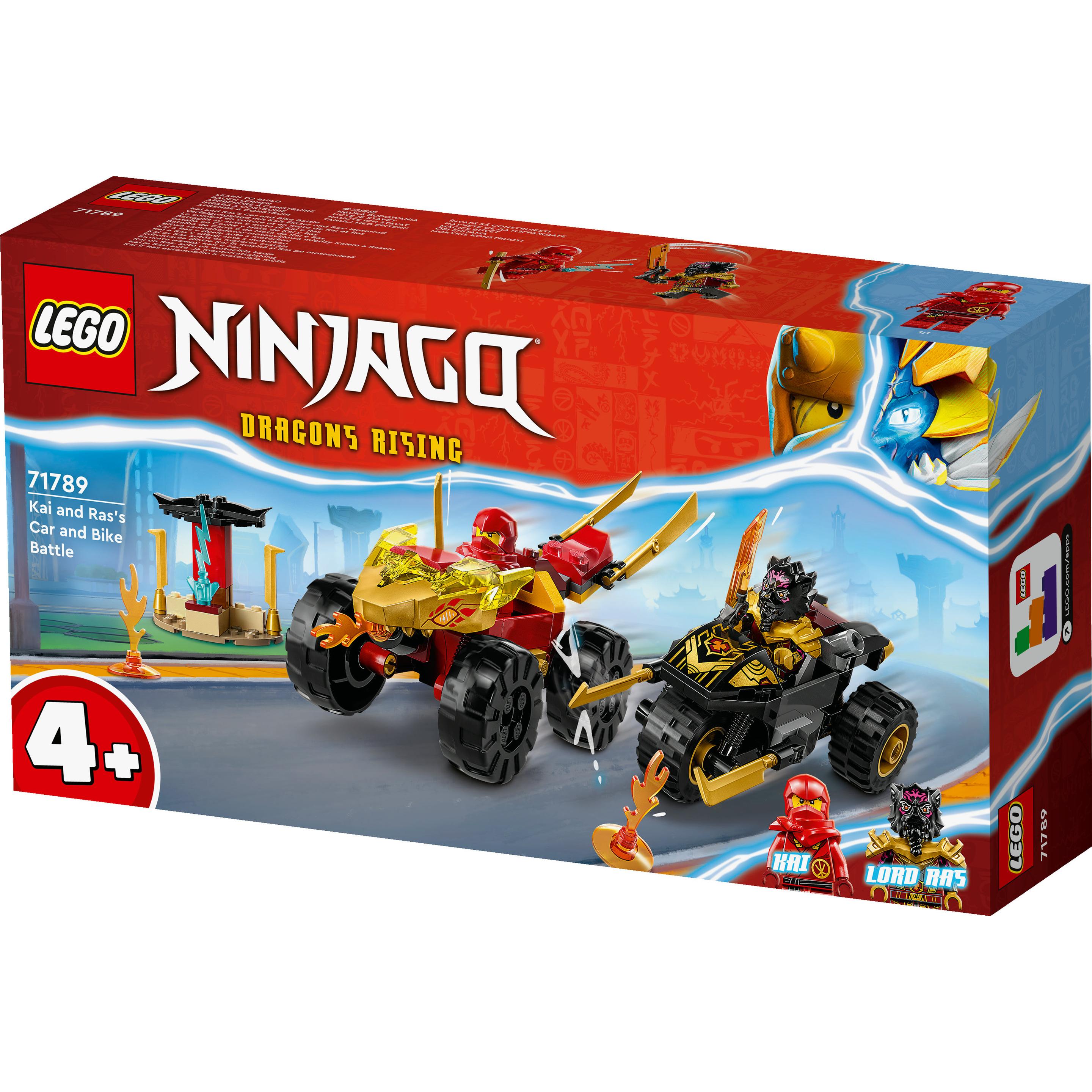 Thumbnail - LEGO Verfolgungsjagd mit Kais Flitzer und Ras' Motorrad (71789, LEGO Ninjago)