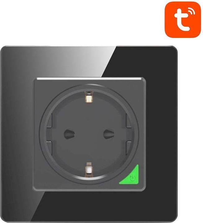 Productafbeelding Avatto Slim WiFi-wandcontactdoos N-WOT10-EU-B TUYA (zwart)