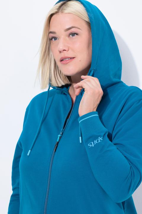 Actual product image Ulla Popken Contrast Piping Zip-Up Hoodie (46, 48)