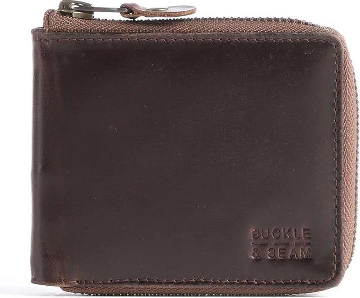 Actual product image Buckle & Seam Leather Wallet Grind