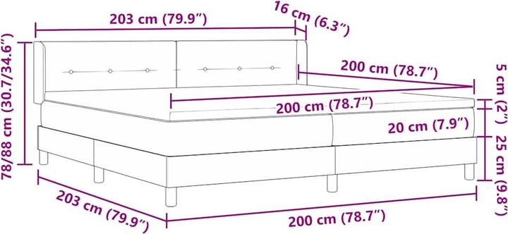 Produktbild vidaXL Bettmatratze (200 x 200 cm)