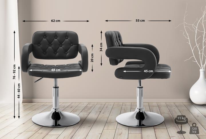 Produktbild CLP Lounger Dublin Kunstleder, schwarz