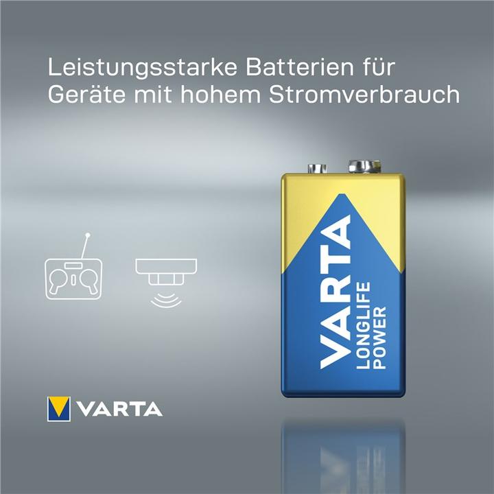Produktbild Varta Longlife Power (1 Stk., 9V Block, 580 mAh)