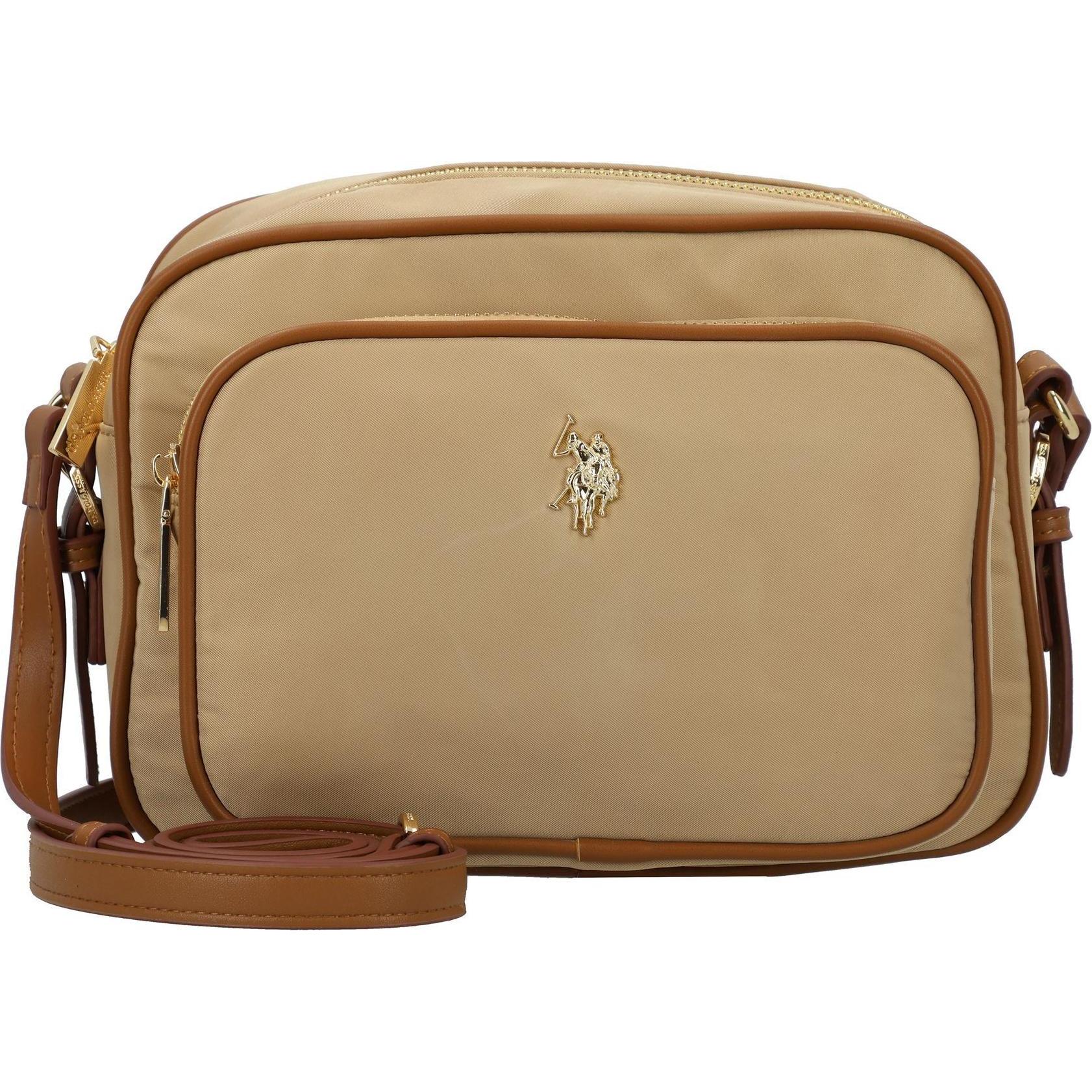 U.S. Polo, Handtasche, Houston Umhängetasche 25 cm, Beige