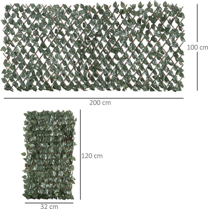 Immagine prodotto Outsunny Siepe artificiale con aspetto di edera (200 cm)