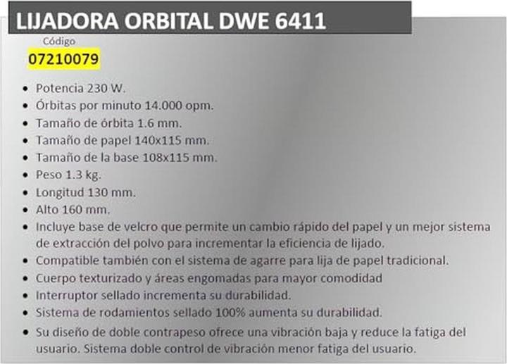 Produktbild DeWalt DWE6411QS (Schwingschleifer, 230 W)