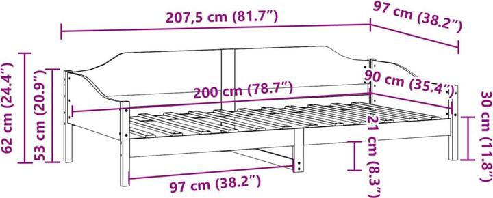 Image du produit vidaXL Bettgestell (90 x 200 cm)