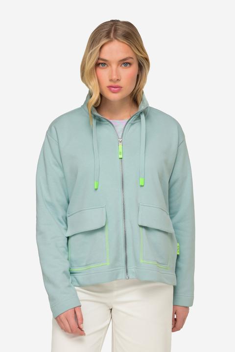 Image du produit Laurasøn Sweatjacke, Stehkragen, Rücken-Print, Zipper, OEKO-TEX (L)