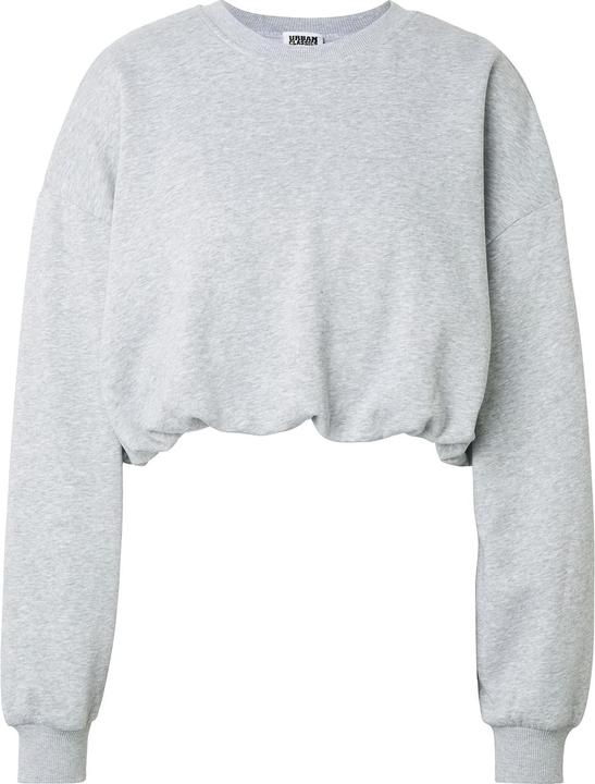 Produktbild Urban Classics Ladies Cropped Gathered Sweatshirt heathergrey S (S)