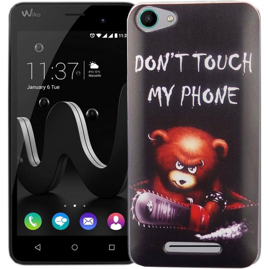 König Design Handy Hülle für Wiko Jerry Bär Dont Touch Tasche Cover Motiv Slim Case TPU Neu (Wiko Jerry), Smartphone Hül...