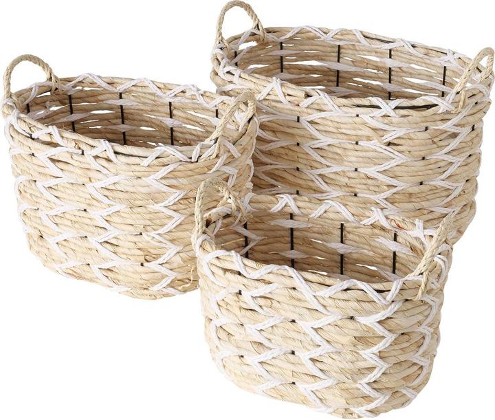 Natura Punto Paniers de rangement Feuille de maïs, lot de 3 (3 x)