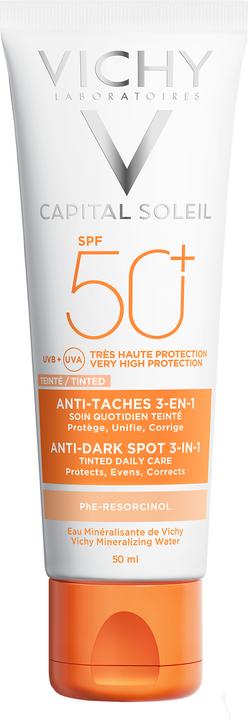 Vichy Capital Soleil Soin anti-tâches teintée (Crème solaire visage, SPF 50+, 50 ml, 77 g)