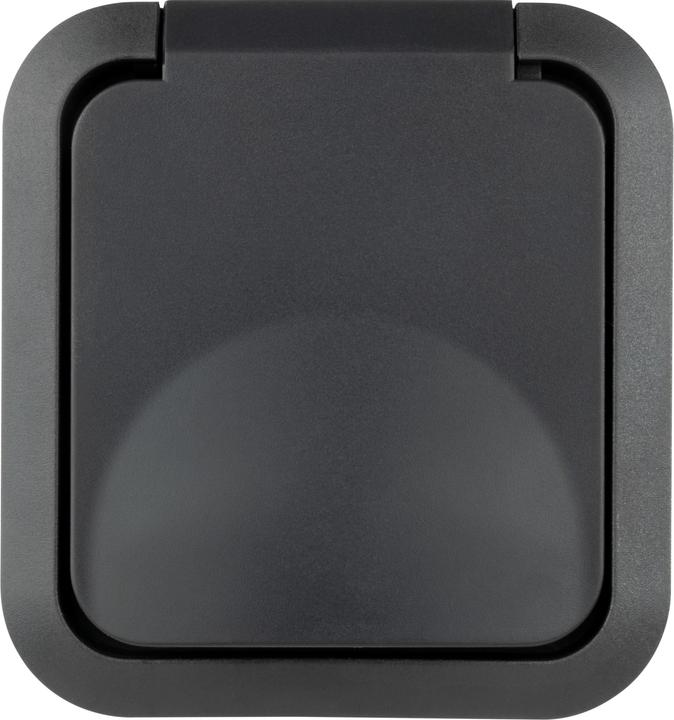 Produktbild REV Komplett Steckdose mit Klappdeckel AquaStorm Hellgrau, Schwarz 0004030400