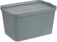 Actual product image Kipit plastic box with lid 24l gray (24 l)