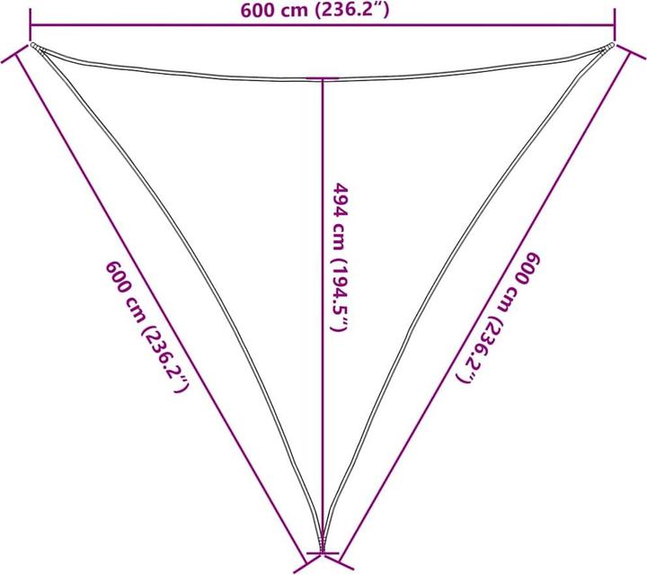 Image du produit vidaXL Sonnensegel (5 x 5 x 6 m)