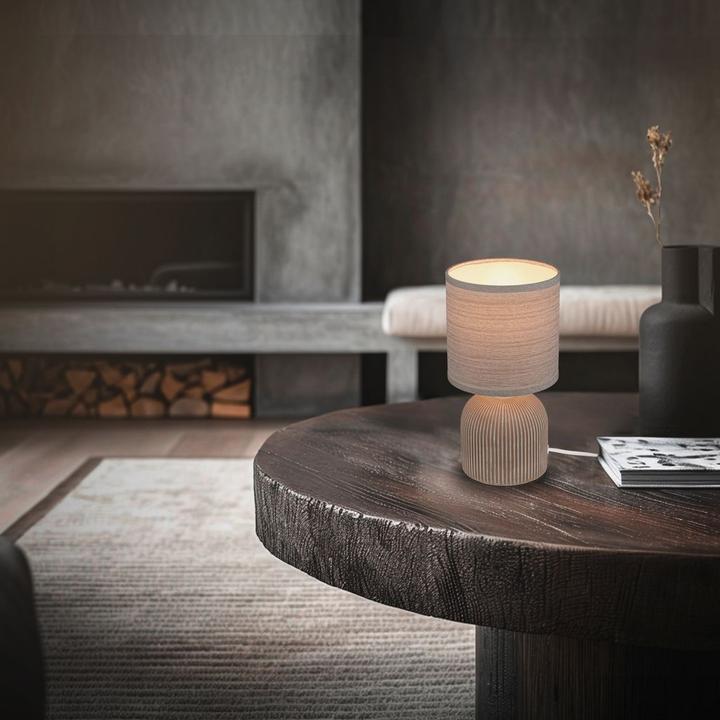 Actual product image Briloner INO ceramic table lamp, brown, excl. 1x E14 max. 10W (E14)