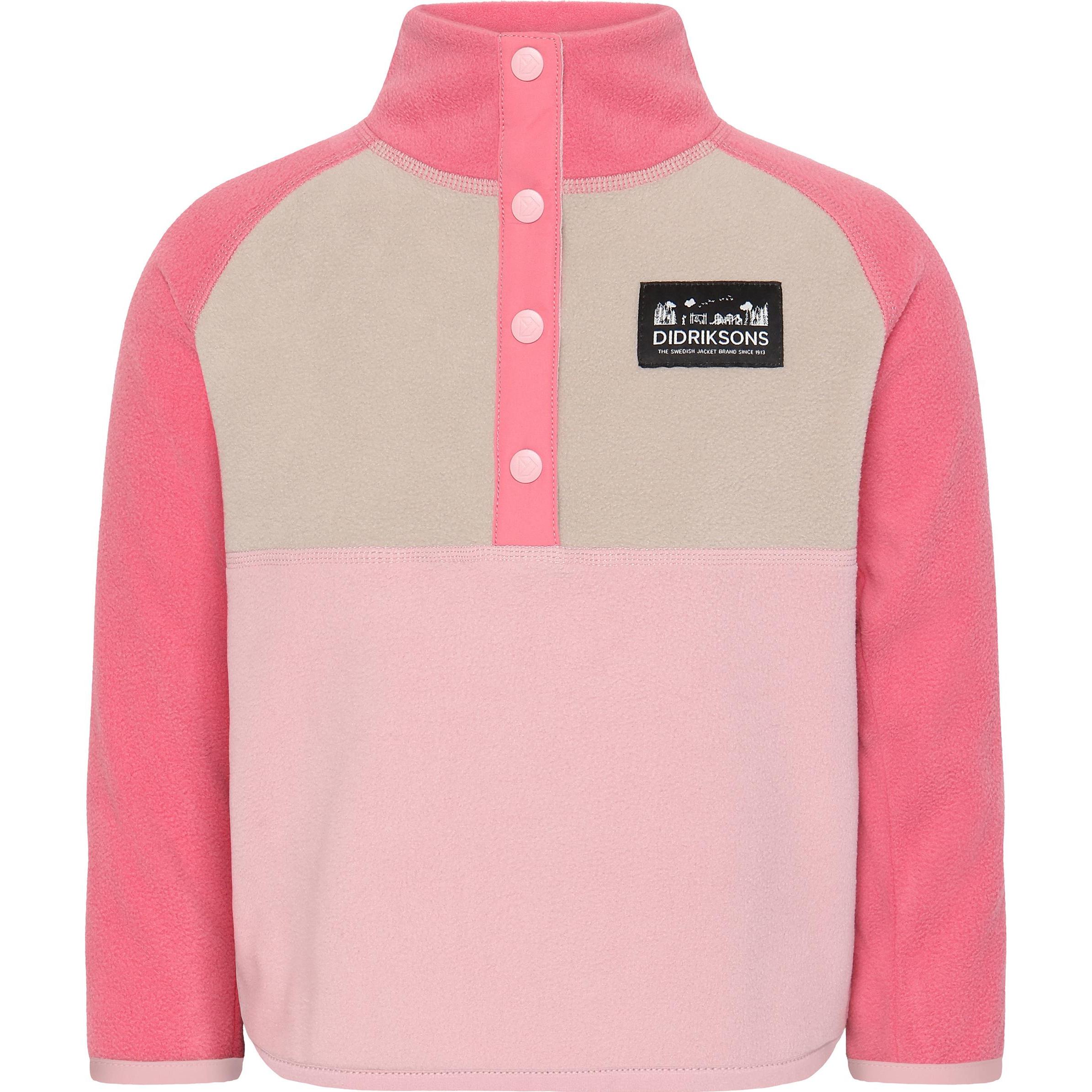 Didriksons, Jungen, Pullover, Kid's Monte Half-Buttoned 4, Rosa, (100 A)
