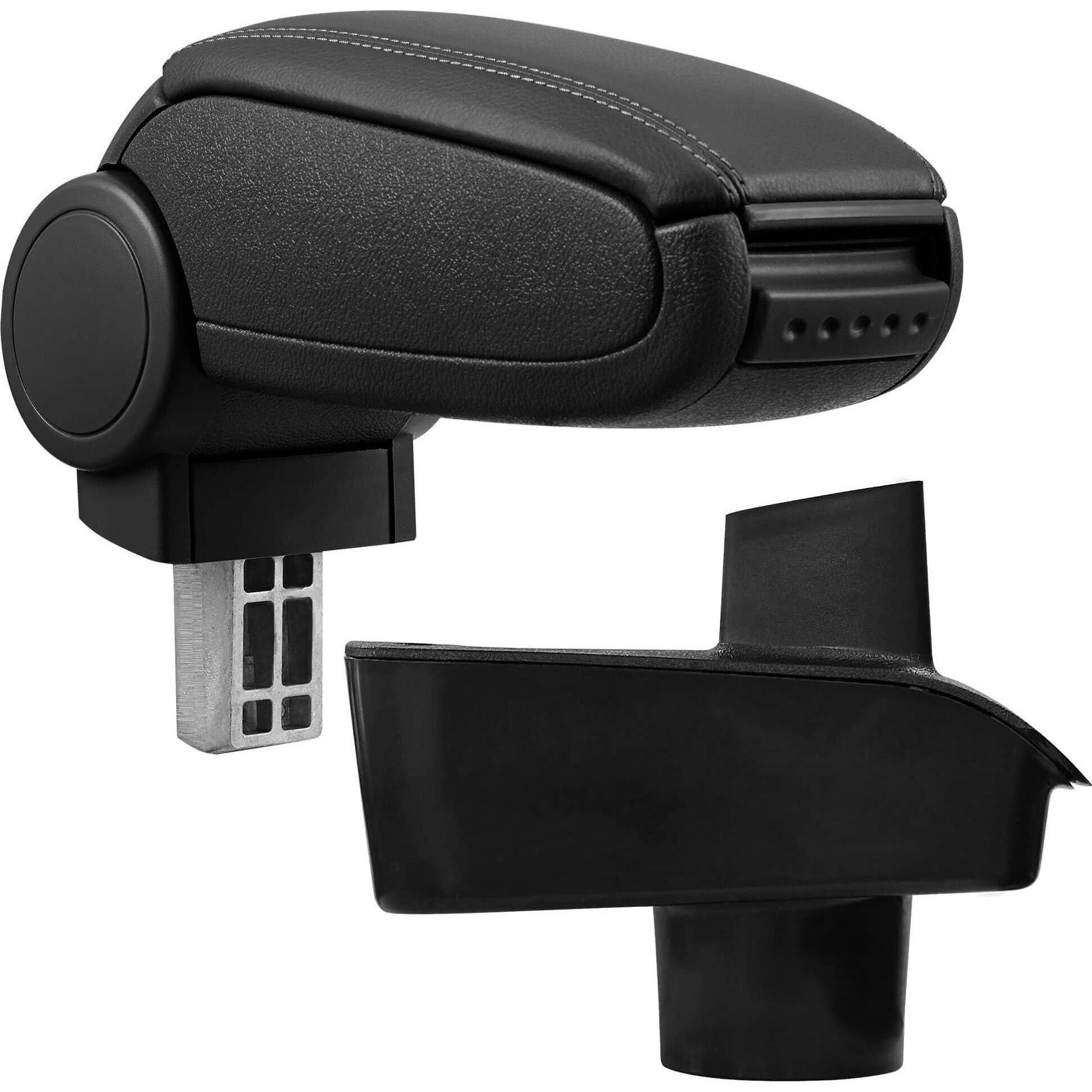 Pro-Tec, Auto Innenraum Zubehör, Mittelarmlehne Ford Fiesta MK7 ab 2009 mit Staufach Kunstleder Schwarz