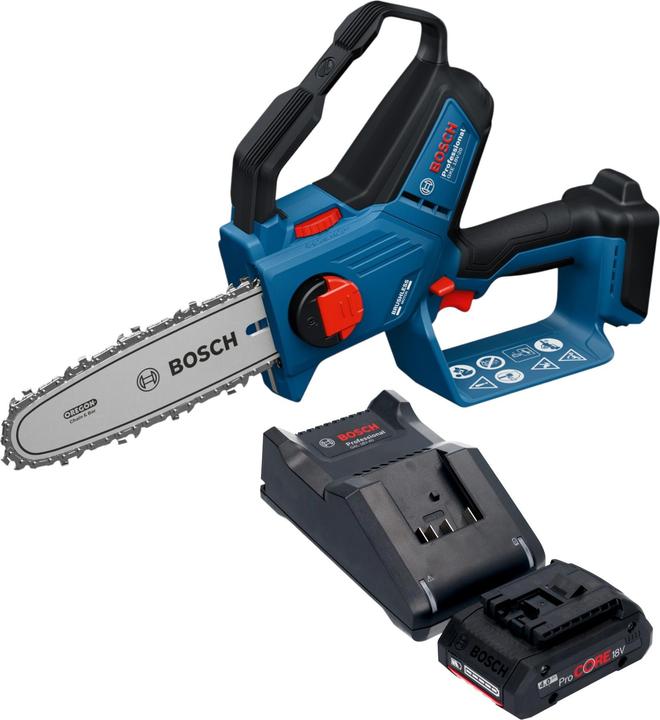 Actual product image Bosch Professional GKE 18V-20 Professional Akku Astsäge 18 V 18 cm + 1x ProCORE Akku 4,0 Ah + Ladegerät (Battery chain saw)