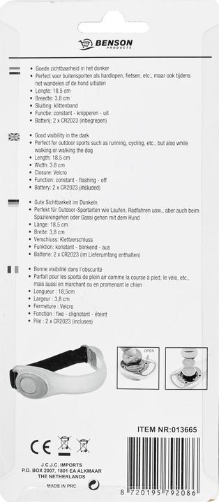 Actual product image Benson Safety bracelet led