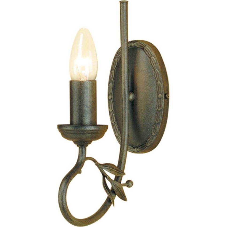 Elstead Lighting, Wandleuchte + Deckenleuchte, Olivia Wandleuchte E14 Schwarz, Gold, Made in UK (E14)