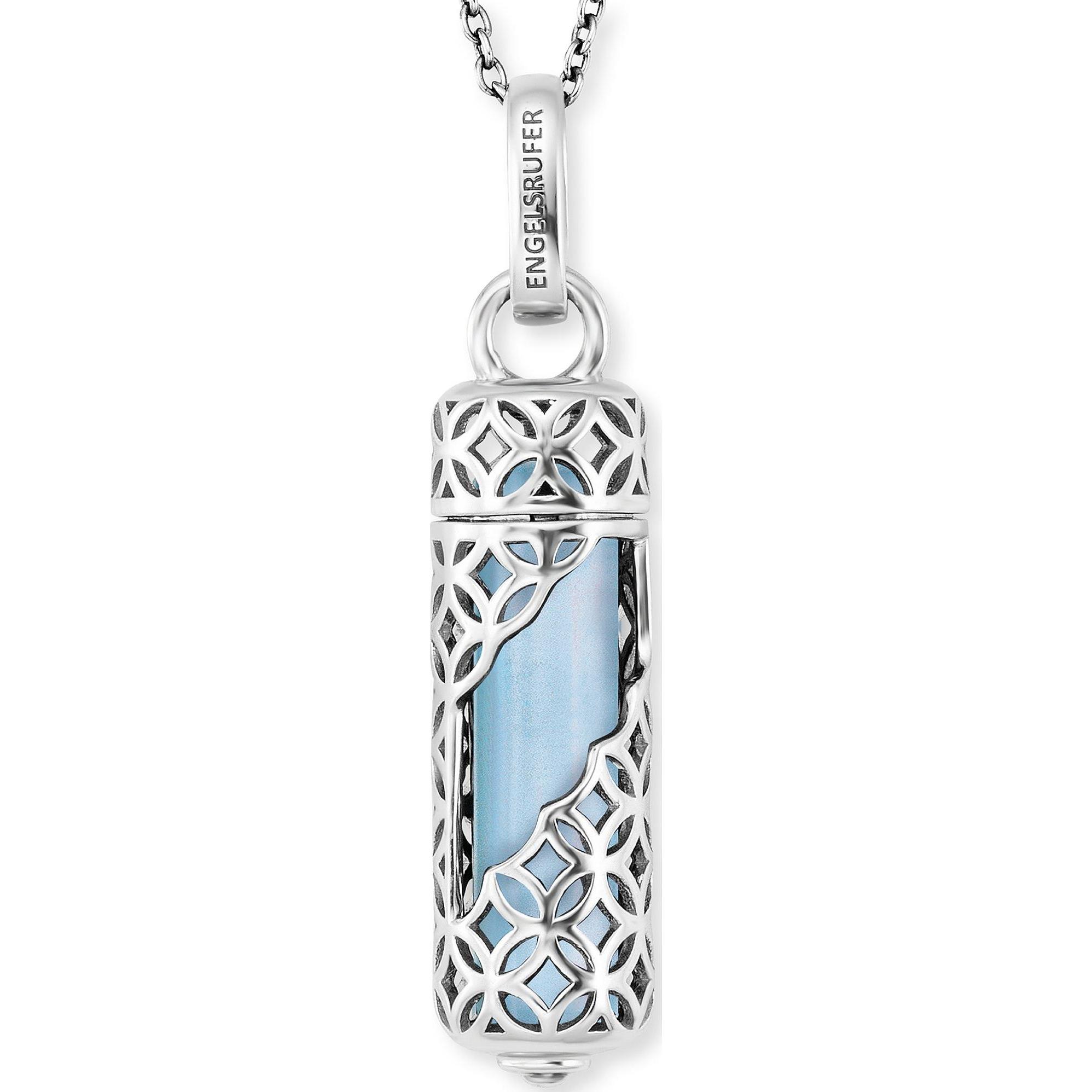 Thumbnail - Engelsrufer, Halsschmuck, Halskette Healing Stone Blauer Achat, (925er Silber, 60 cm)