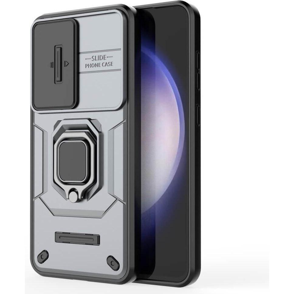 Cover-Discount FE - Armor Case mit Kickstand (Samsung Galaxy S24 FE), Smartphone Hülle, Grau