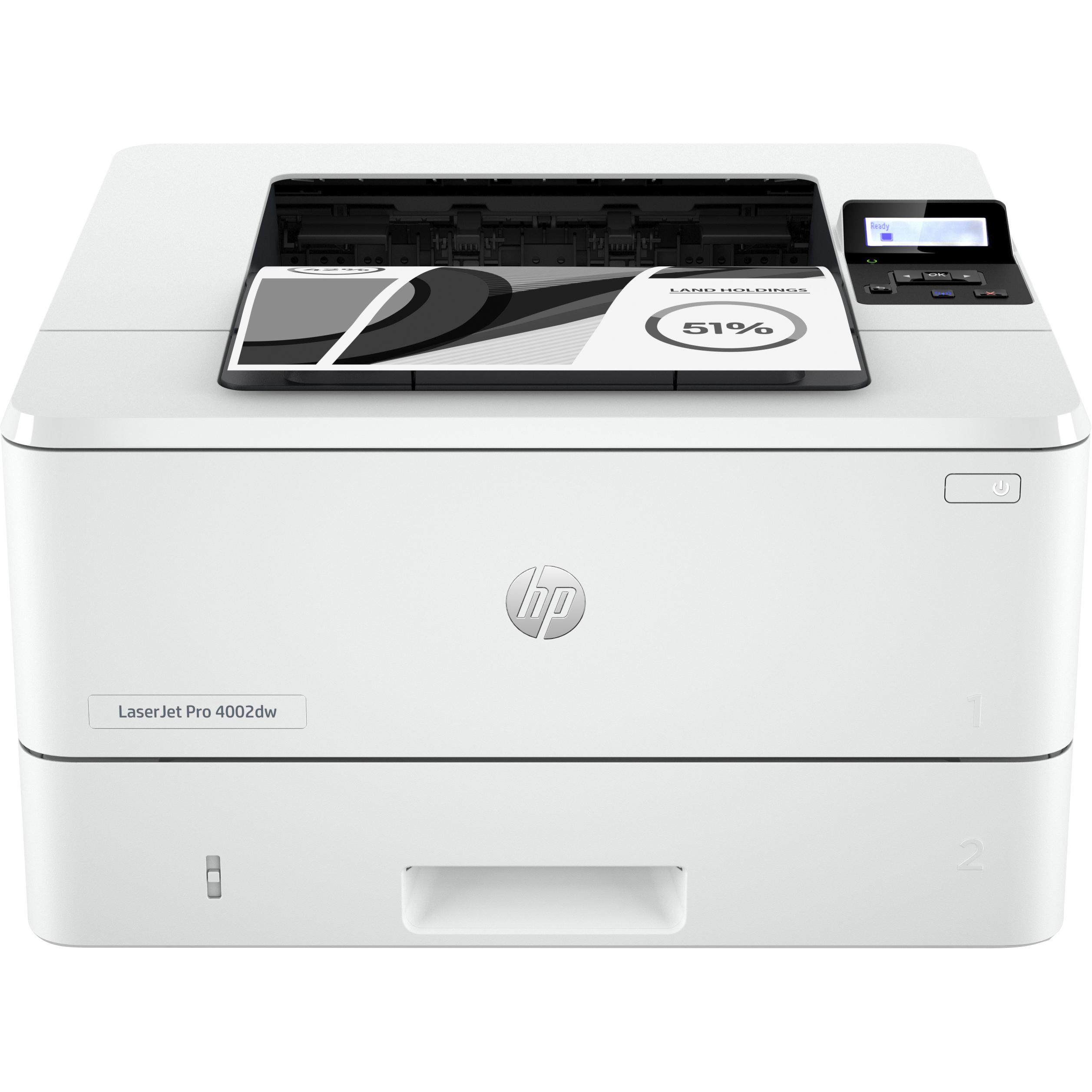 HP LaserJet Pro 4002dw (Laser, Schwarz-Weiss), Drucker, Weiss