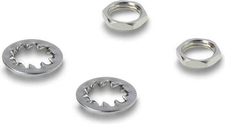 Produktbild Delock Hohlstecker Adapter DC 5,5 x 2,5 mm Buchse auf Buchse mit Gewinde gerade