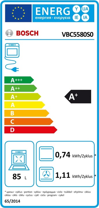 Energy Label Bosch Hausgeräte VBC5580S0
